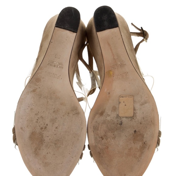 Fendi suede and clear t-strap sandals, 36 - Picture 5 of 5
